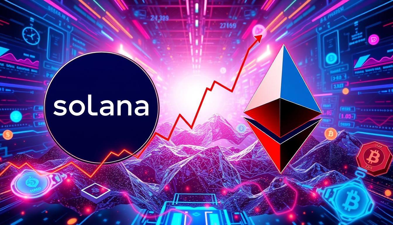 Solana hits record versus Ethereum fueled by AI memecoins